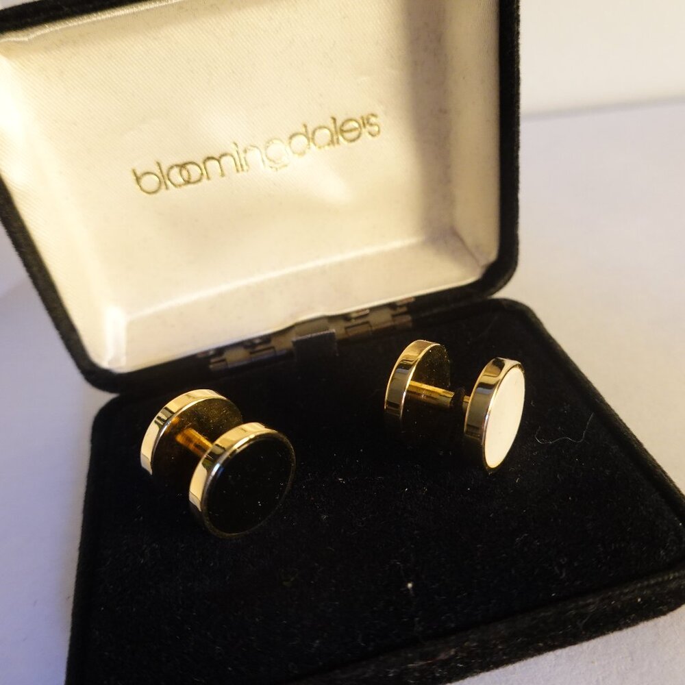 Reversible Onyx Mother of Pearl Cufflinks- Bloomingdales
